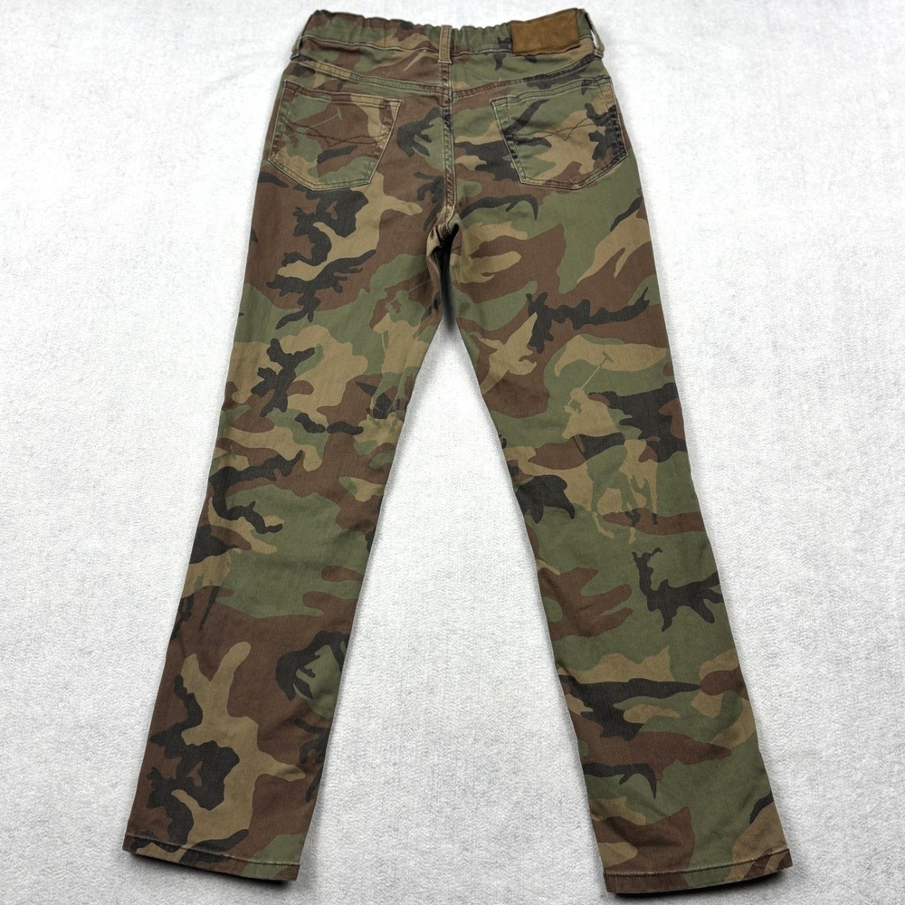 Polo Ralph Lauren Sullivan Slim Pants Boys 12 Green Camo Stretch Twill Chinos - Picture 3 of 15